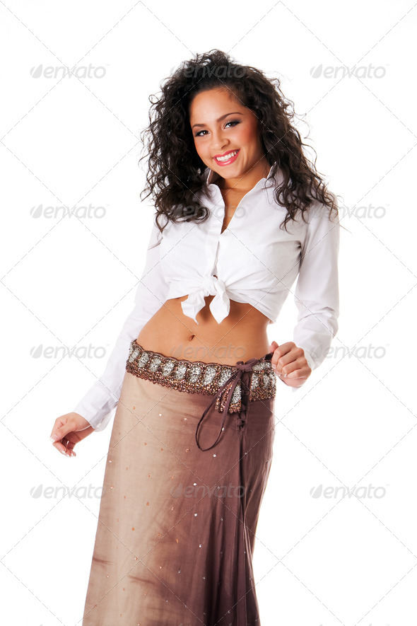 Happy smiling young woman - Stock Photo - Images