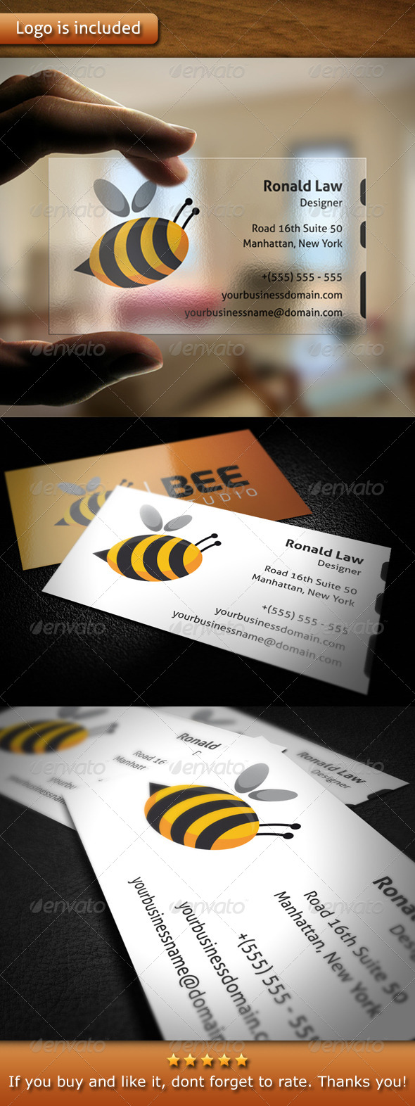 Bee Studio Business Card - Creative Business Cards