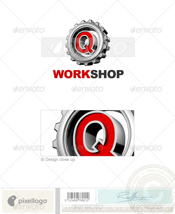 Q Logo - 3D-292-Q - Letters Logo Templates