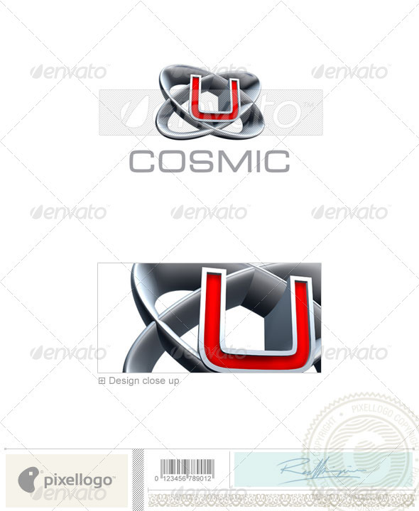 U Logo - 3D-348-U - Letters Logo Templates
