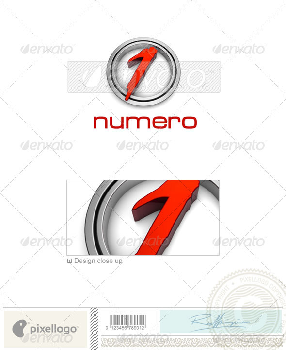 Numbers Logo - 3D-2 - Numbers Logo Templates