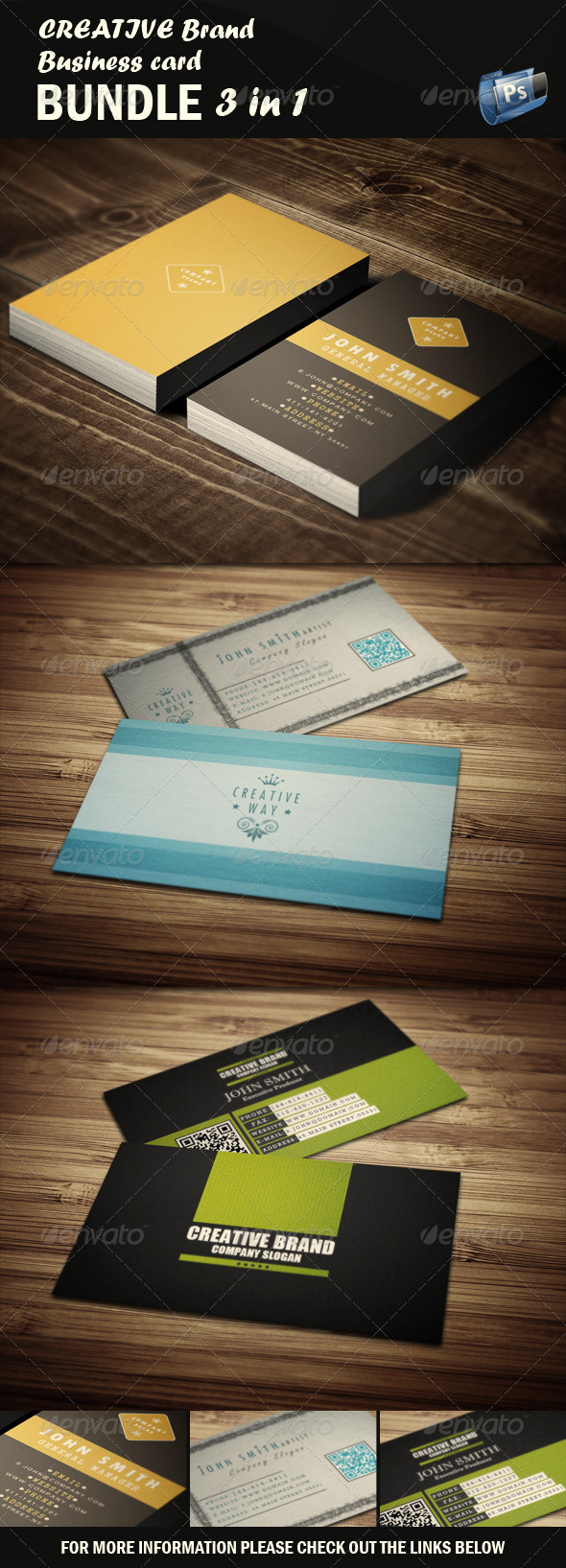 Creative Business Card - Bundle 3 in 1 - Creative Business Cards