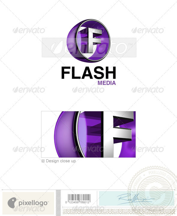 F Logo - 3D-438-F - Letters Logo Templates