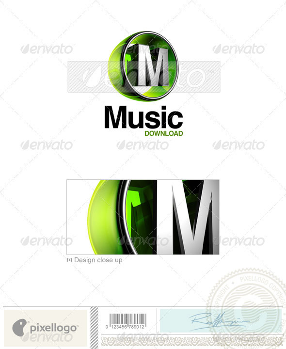 M Logo - 3D-438-M - Letters Logo Templates
