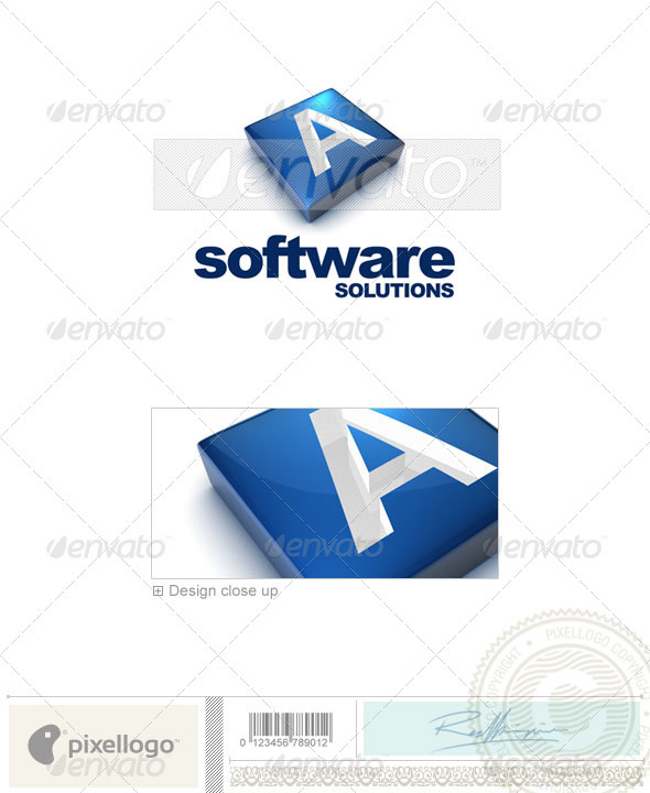 A Logo - 3D-644-A - Letters Logo Templates