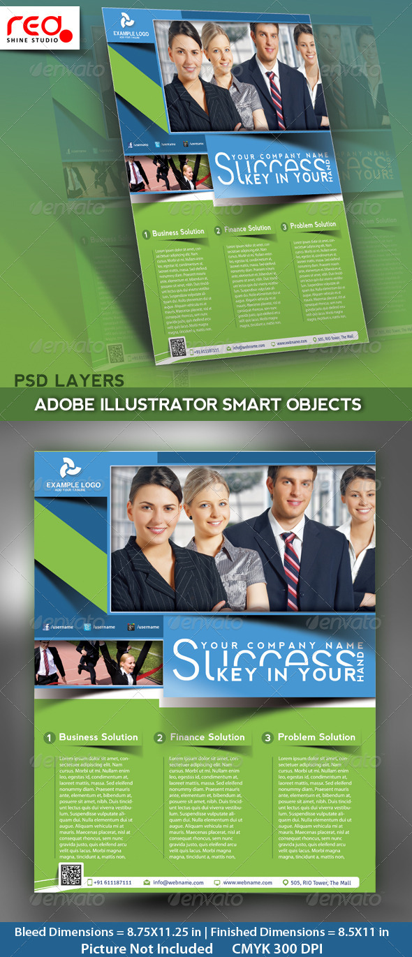 Business Flyer, Poster & Magzine Cover Template - Corporate Flyers
