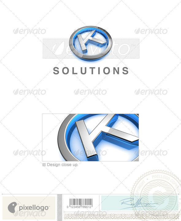K Logo - 3D-683-K - Letters Logo Templates