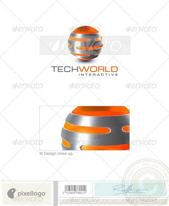 Technology Logo - 3D-334 - 3d Abstract