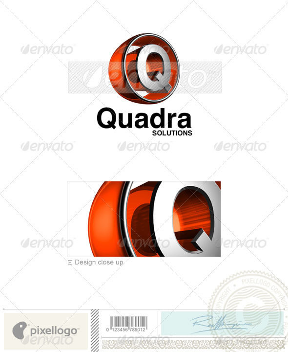 Q Logo - 3D-438-Q - Letters Logo Templates