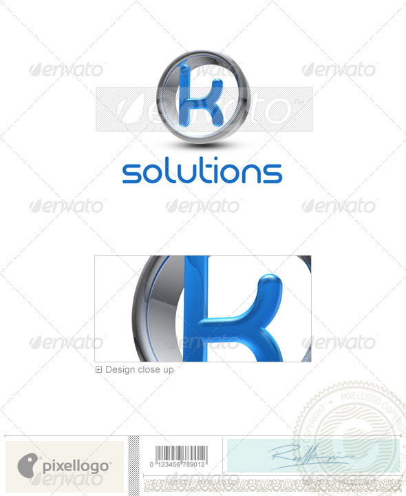 K Logo - 3D-288-K - Letters Logo Templates