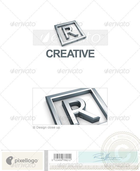 R Logo - 3D-295-R - Letters Logo Templates