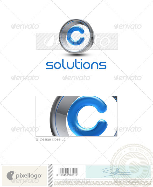 C Logo - 3D-288-C - Letters Logo Templates