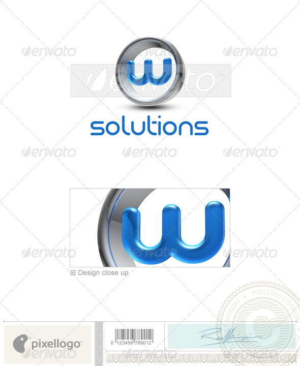 W Logo - 3D-288-W - Letters Logo Templates