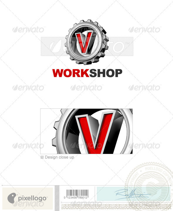 V Logo - 3D-292-V - Letters Logo Templates
