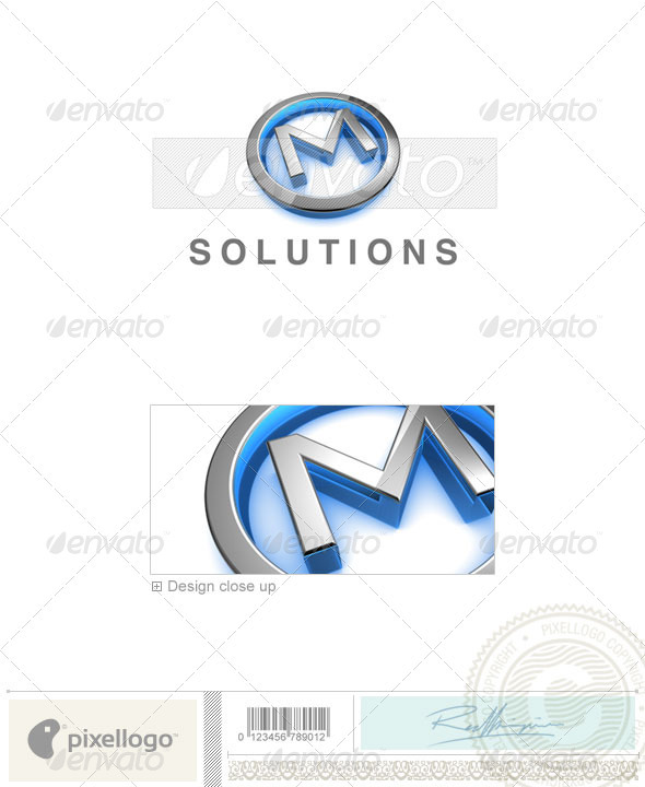 M Logo - 3D-683-M - Letters Logo Templates