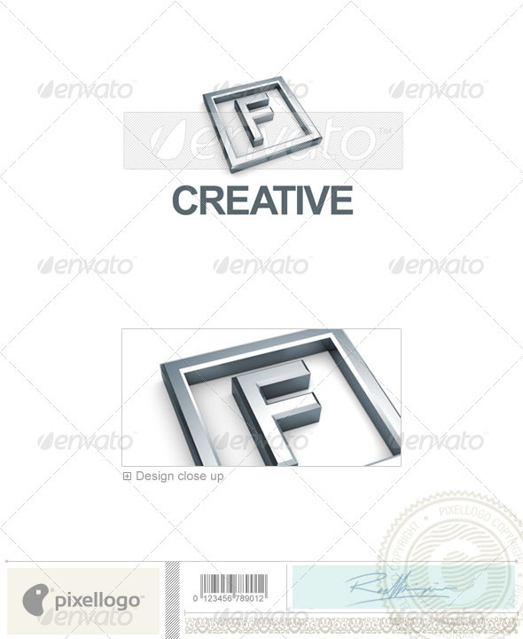 F Logo - 3D-295-F - Letters Logo Templates