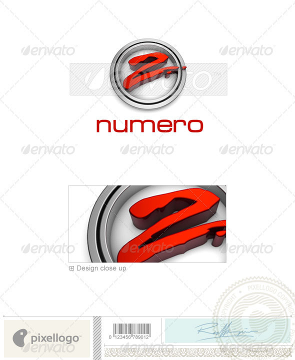 Numbers Logo - 3D-301 - Numbers Logo Templates