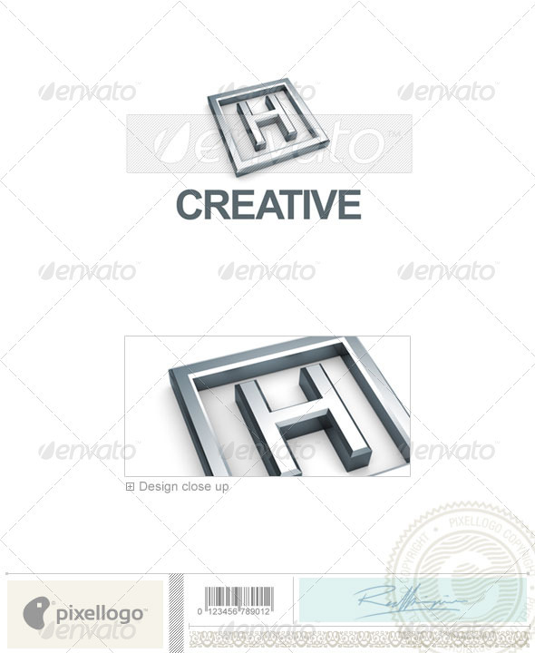 H Logo - 3D-295-H - Letters Logo Templates