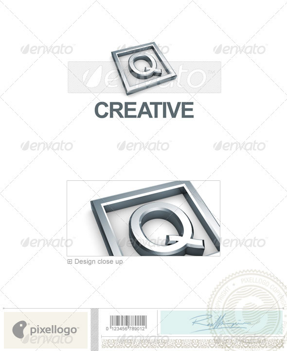 Q Logo - 3D-295-Q - Letters Logo Templates