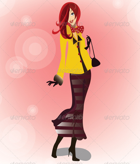 Vector Female Character - People Characters