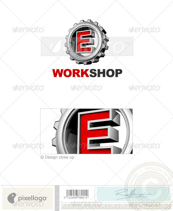 E Logo - 3D-292-E - Letters Logo Templates