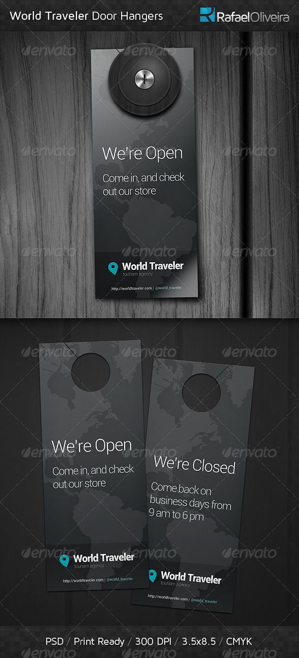 World Traveler Door Hangers - Miscellaneous Print Templates