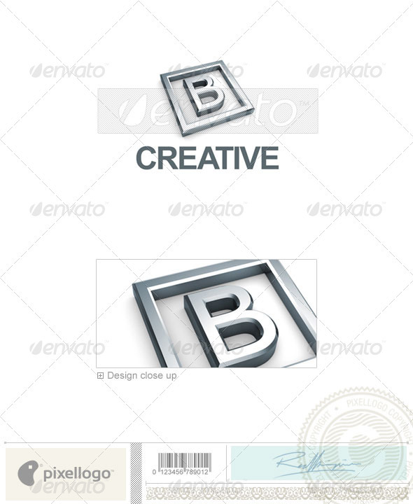 B Logo - 3D-295-B - Letters Logo Templates