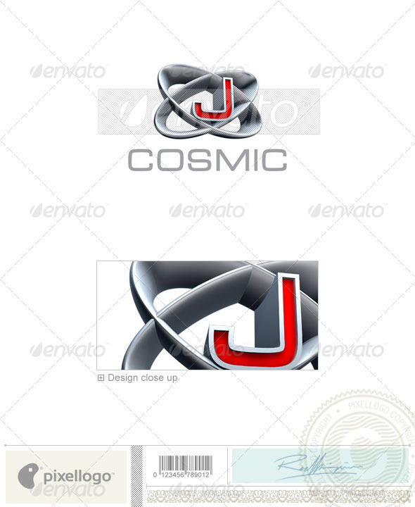 J Logo - 3D-348-J - Letters Logo Templates