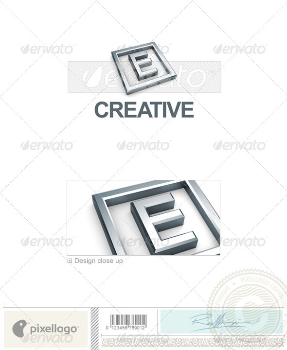 E Logo - 3D-295-E - Letters Logo Templates