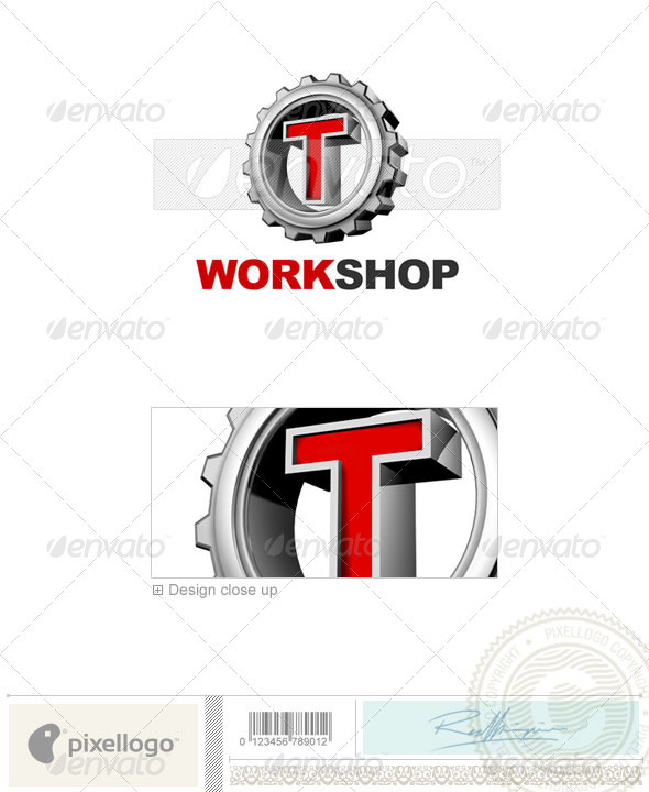 T Logo - 3D-292-T - Letters Logo Templates