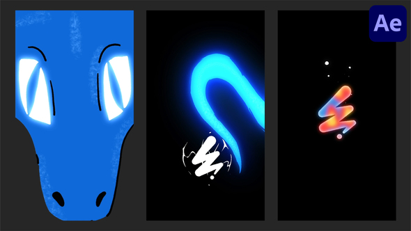 Snake Vertical Logo Opener | After Effects Logo Stings template preview