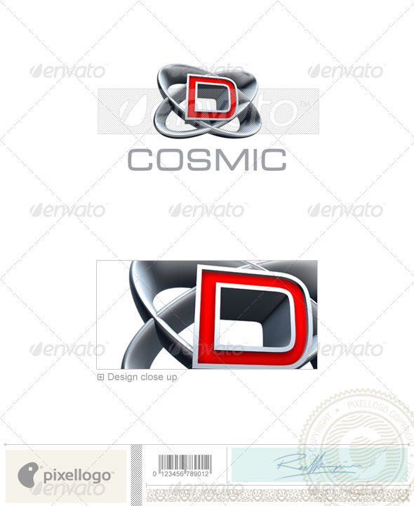 D Logo - 3D-348-D - Letters Logo Templates