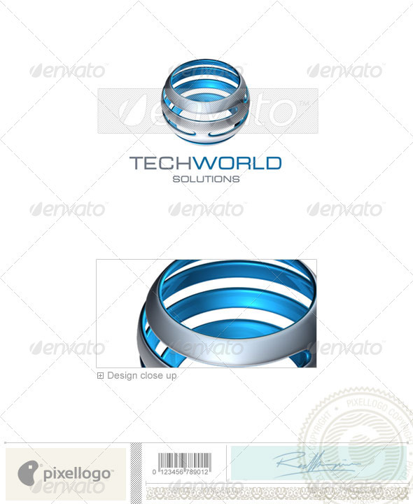 Communications Logo - 3D-350 - 3d Abstract