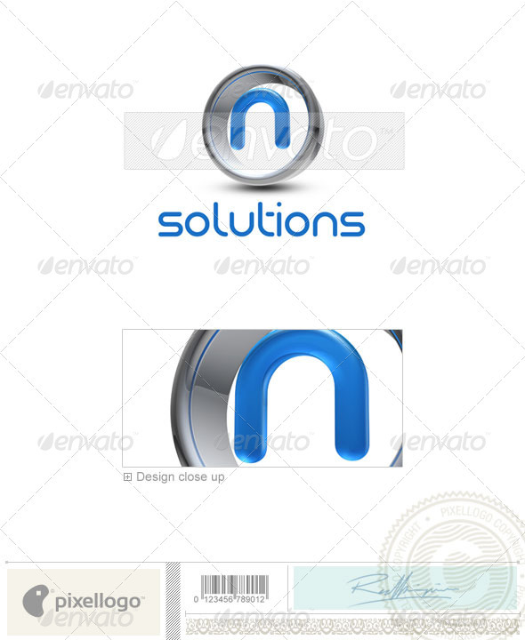 N Logo - 3D-288-N - Letters Logo Templates