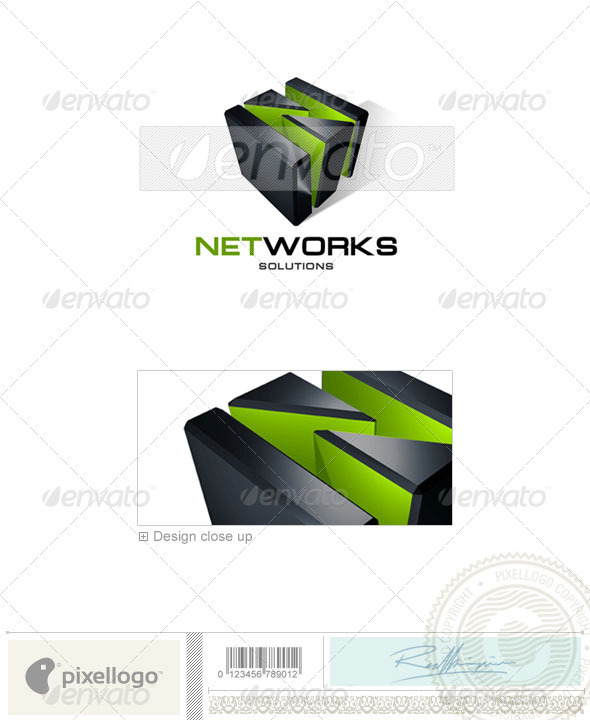 Technology Logo - 3D-132 - 3d Abstract