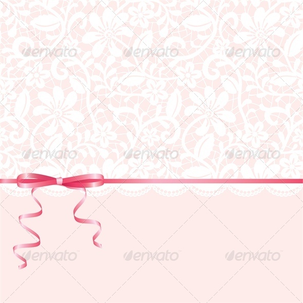 Vector Template for Wedding, Invitation or Greeting Card - Backgrounds Decorative