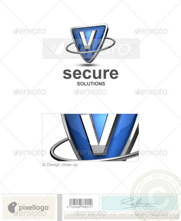V Logo - 3D-285-V - Letters Logo Templates