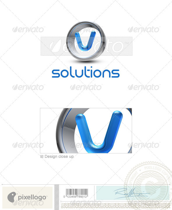 V Logo - 3D-288-V - Letters Logo Templates