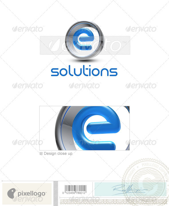 E Logo - 3D-288-E - Letters Logo Templates