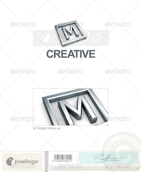 M Logo - 3D-295-M - Letters Logo Templates