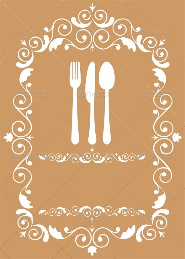Template of Restaurant Menu - Food Objects