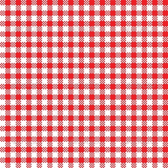 Red and White Tablecloth Pattern - Patterns Decorative