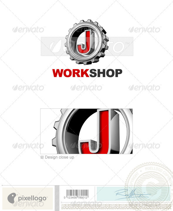 J Logo - 3D-292-J - Letters Logo Templates