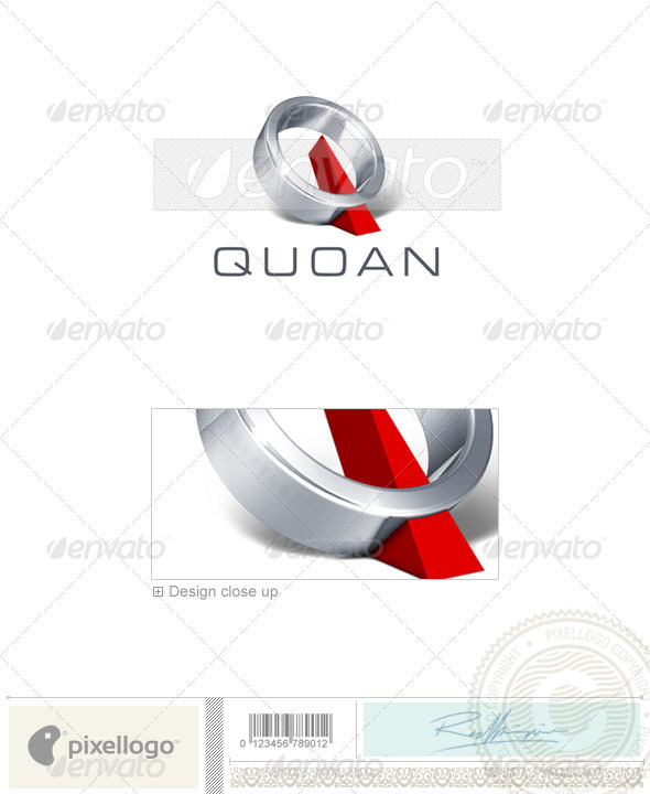 Q Logo - 3D-277 - Letters Logo Templates