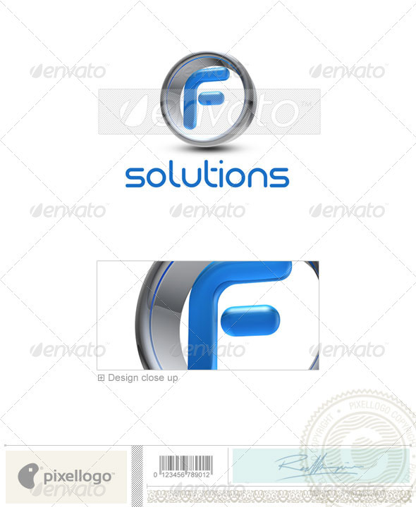 F Logo - 3D-288-F - Letters Logo Templates