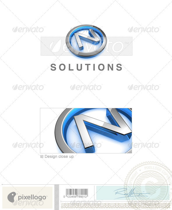 N Logo - 3D-683-N - Letters Logo Templates