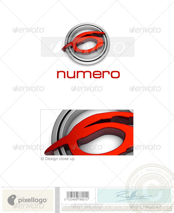 Numbers Logo - 3D-29 - Numbers Logo Templates