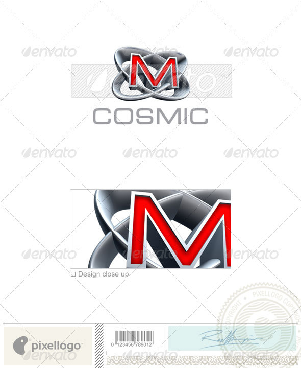 M Logo - 3D-348-M - Letters Logo Templates