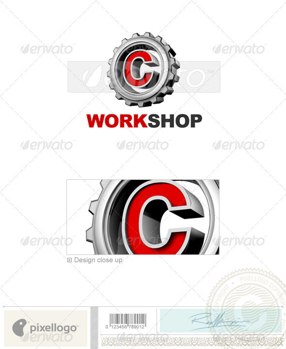 C Logo - 3D-292-C - Letters Logo Templates