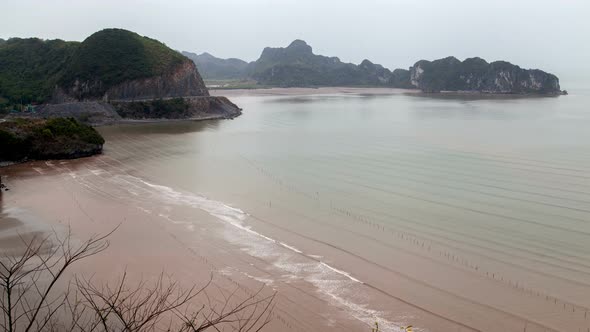 Landscape of Cat Ba Island, Ha Long Bay, Vietnam Timelapse alt